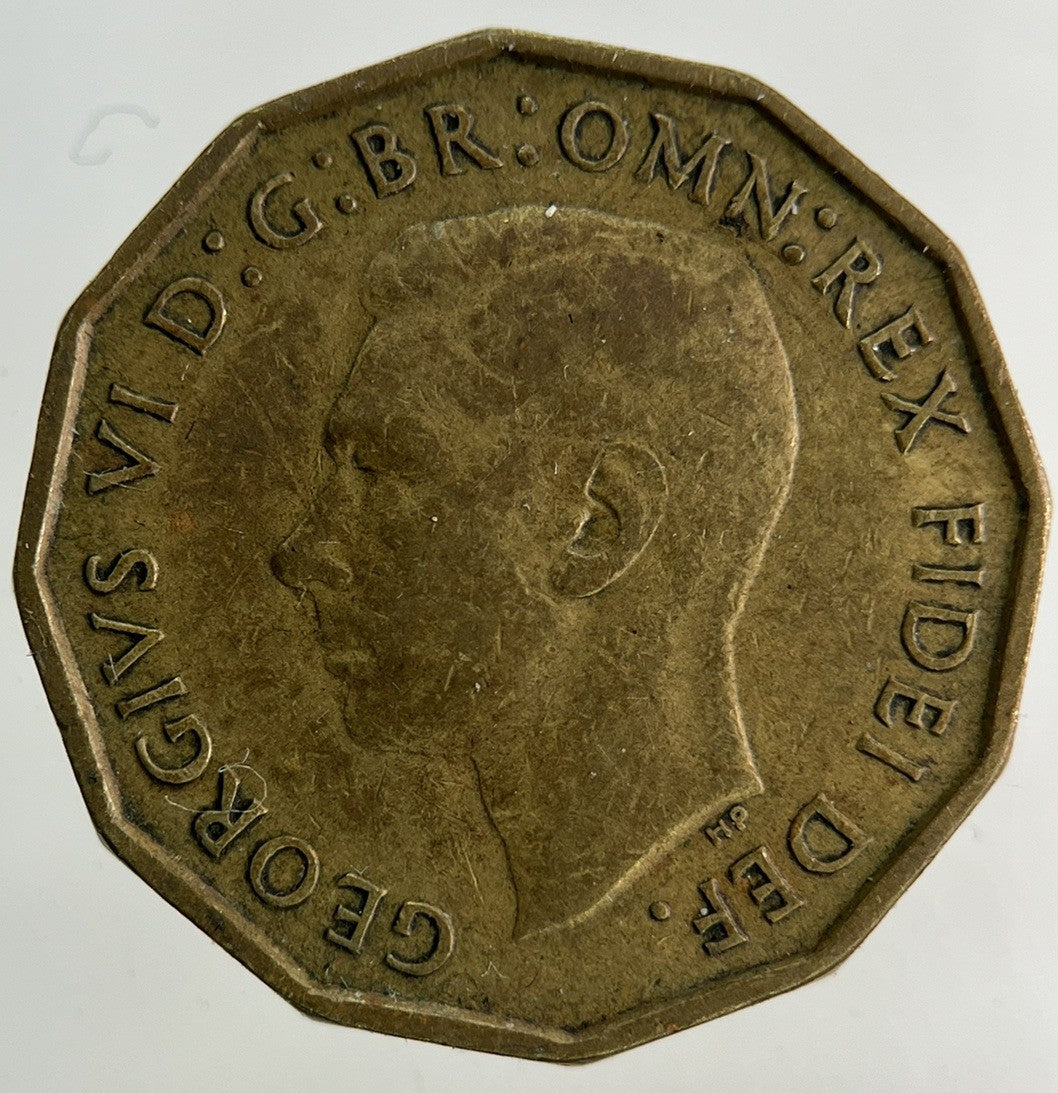 1952 George VI Brass Threepence Coin | Fine Collectable Grade