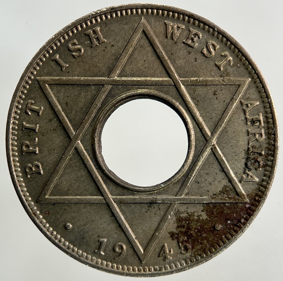 1945 West Africa 1/10 One Tenth Of A Penny Coin | Very Fine Grade