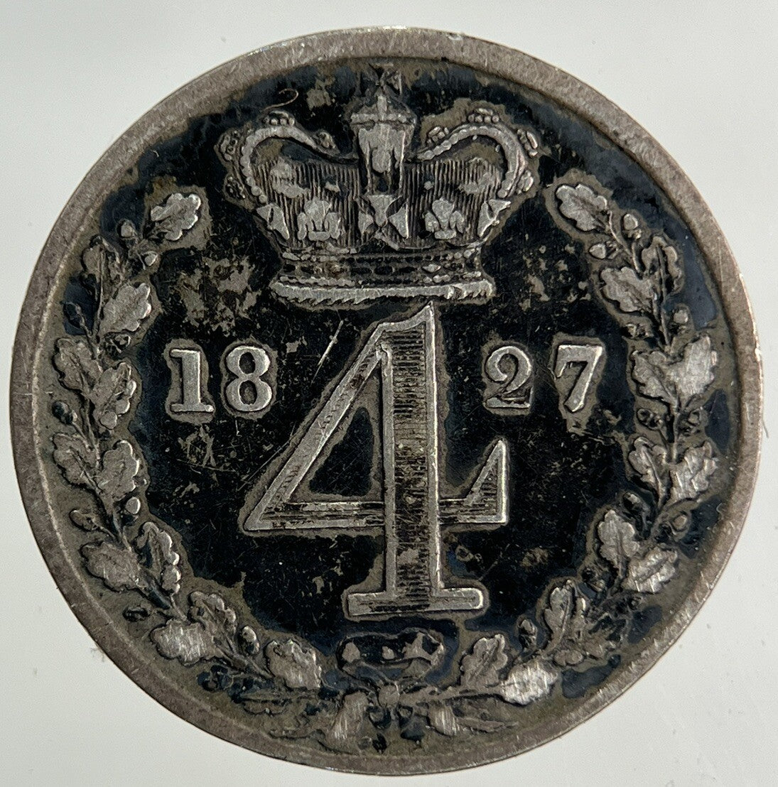 1827 George IV Maundy Four - Pence Silver Coin | Very High Grade