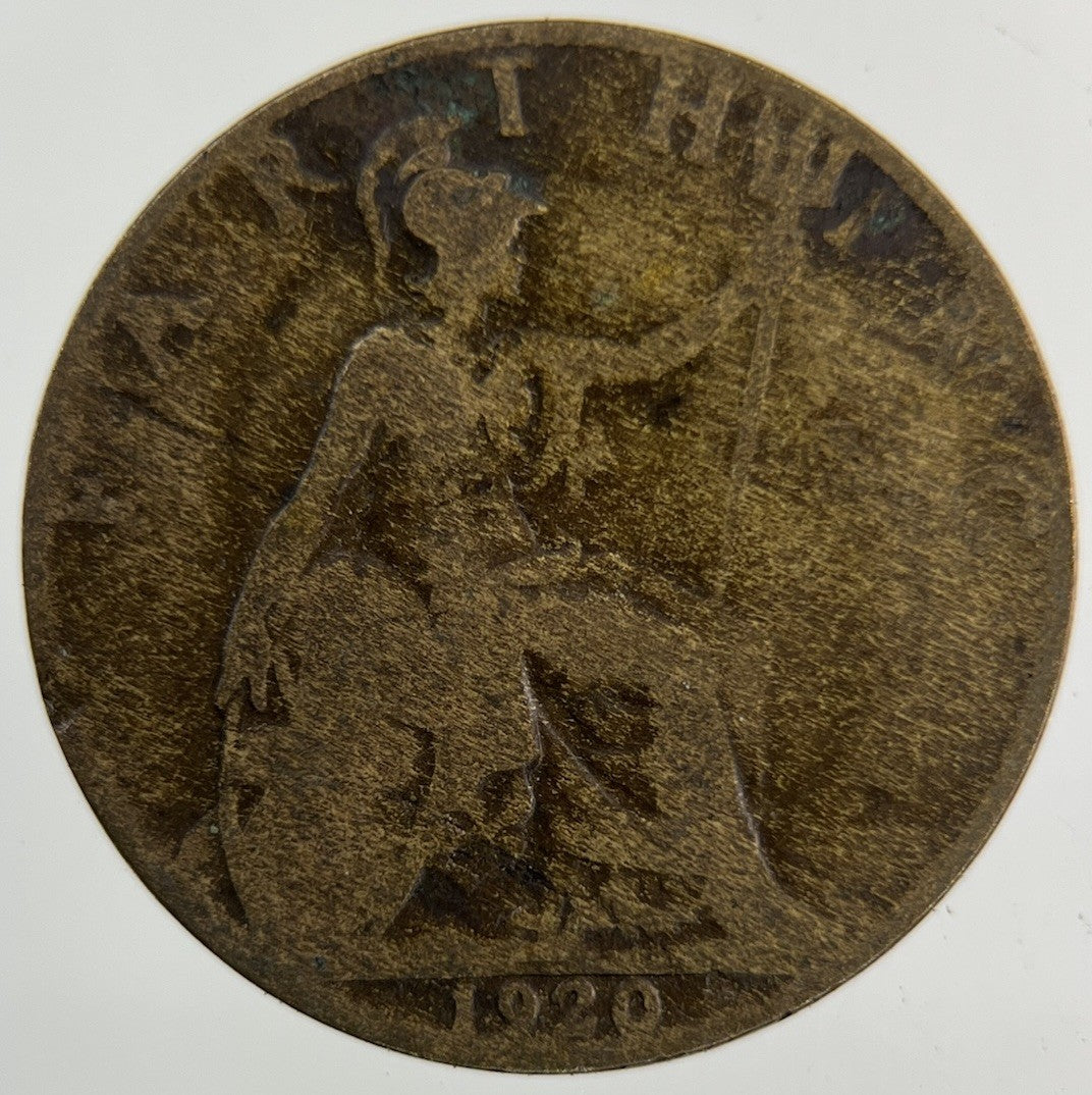 1920 George V Farthing Coin | Worn Grade