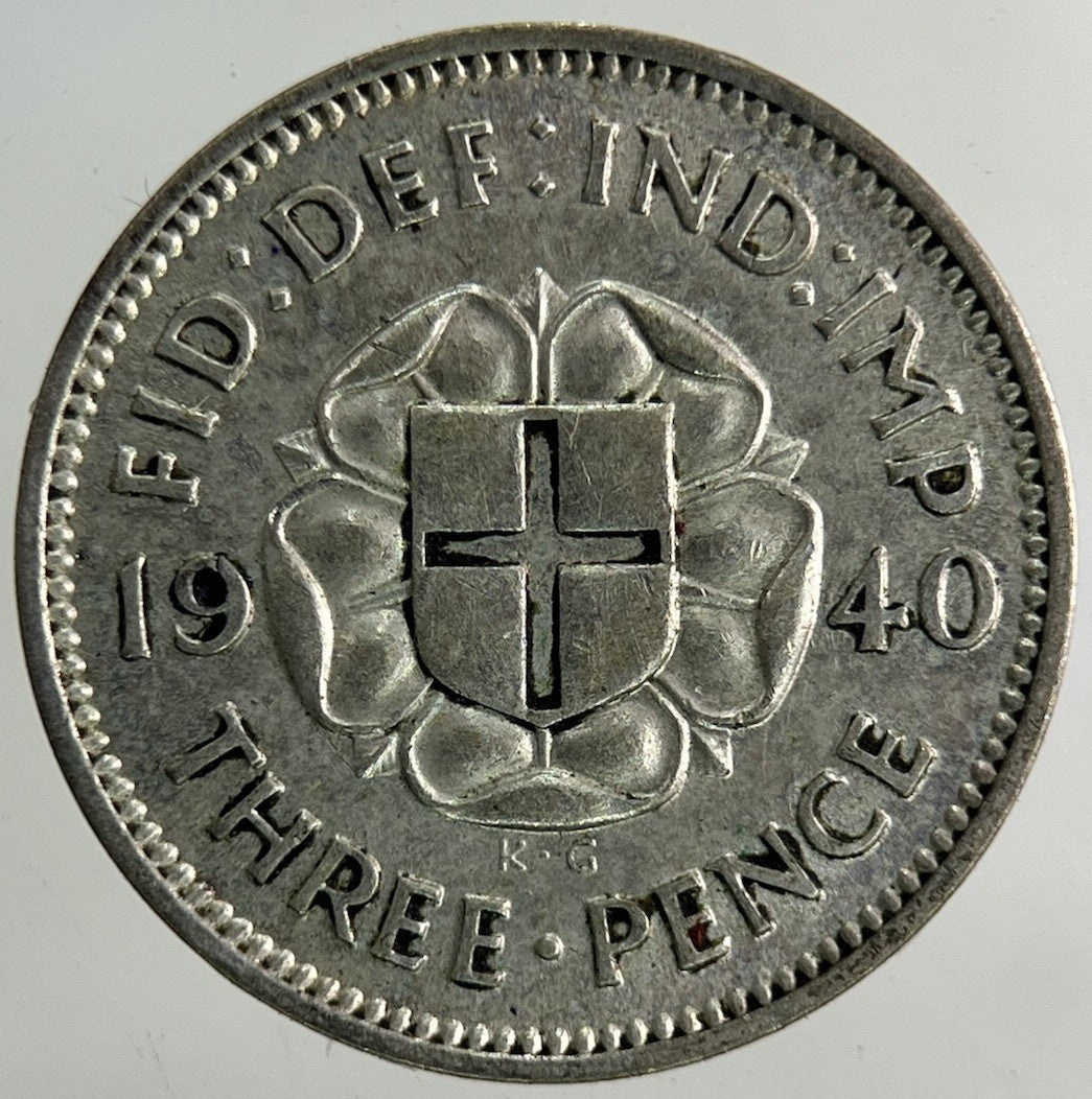 1940 George VI Threepence Silver Coin | Fine Collectable Grade
