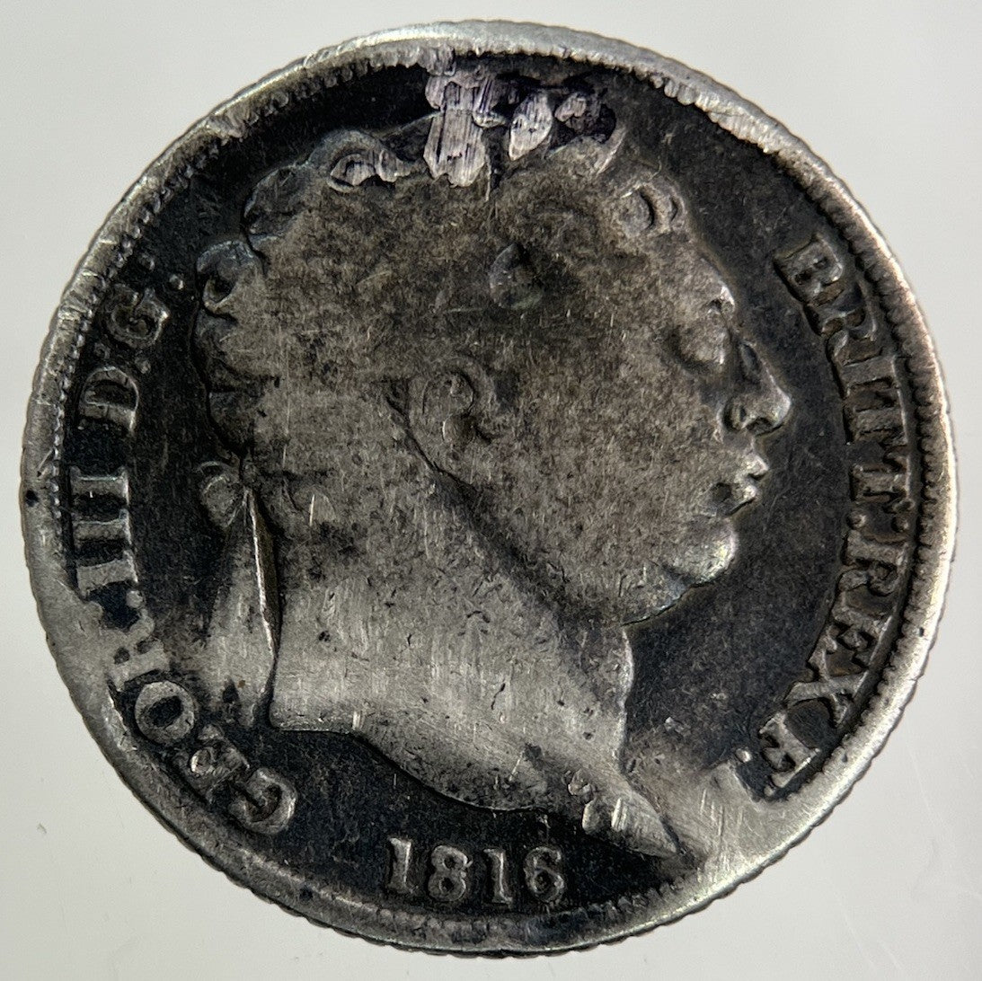 1816 George III 3rd Sixpence Silver Coin | Collectable Grade