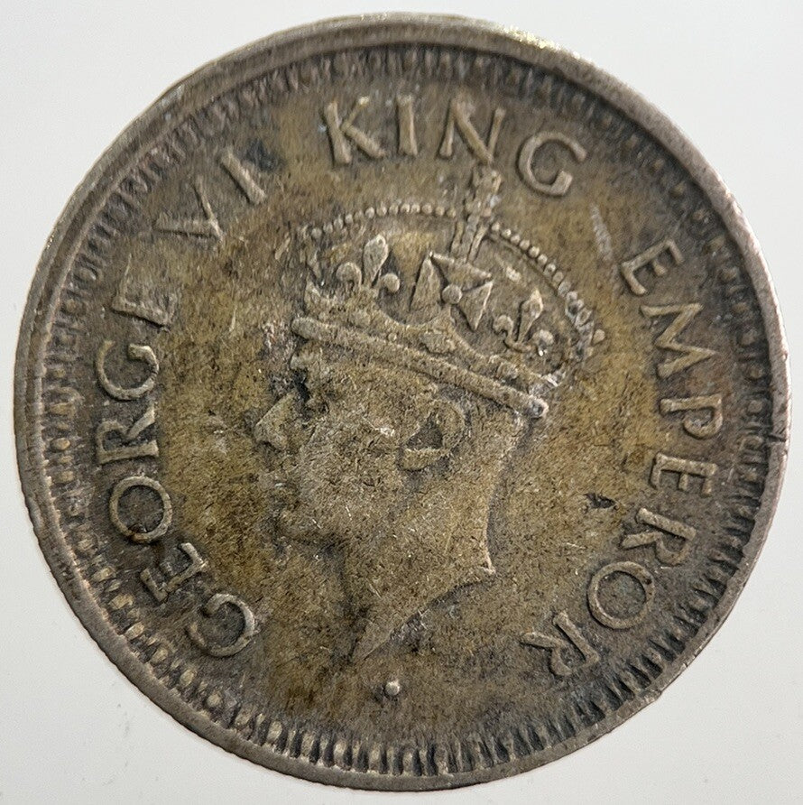 1945 India 1/4 Quarter Rupee Silver Coin | Very High Grade | a7669