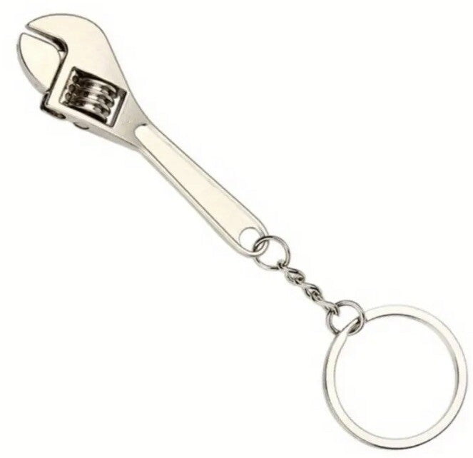 Mini Metal Adjustable Wrench Spanner Tool Keyring Premium Keychain Gift UK