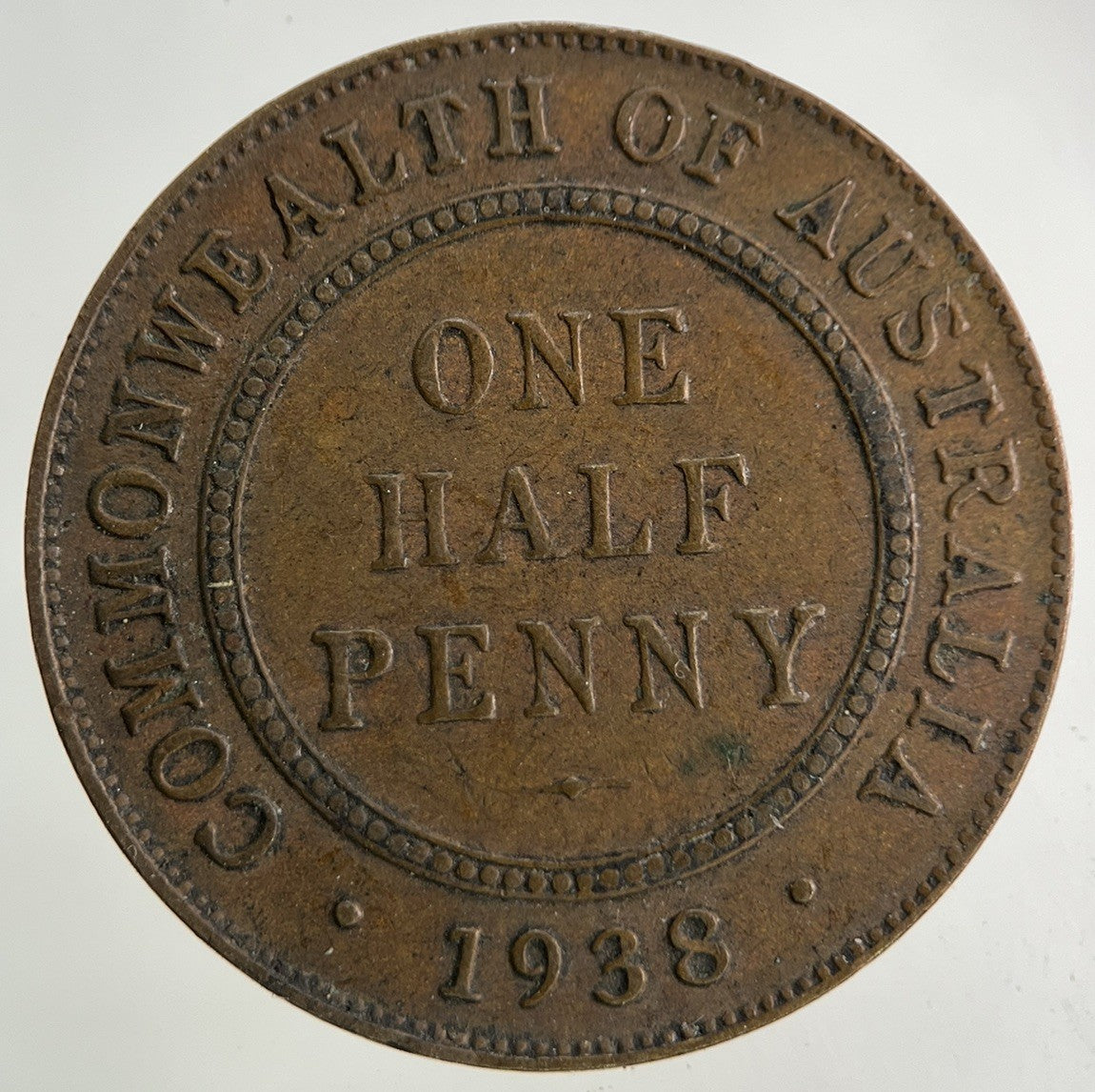 1938 Australia Half - Penny Coin | Fine Collectable Grade