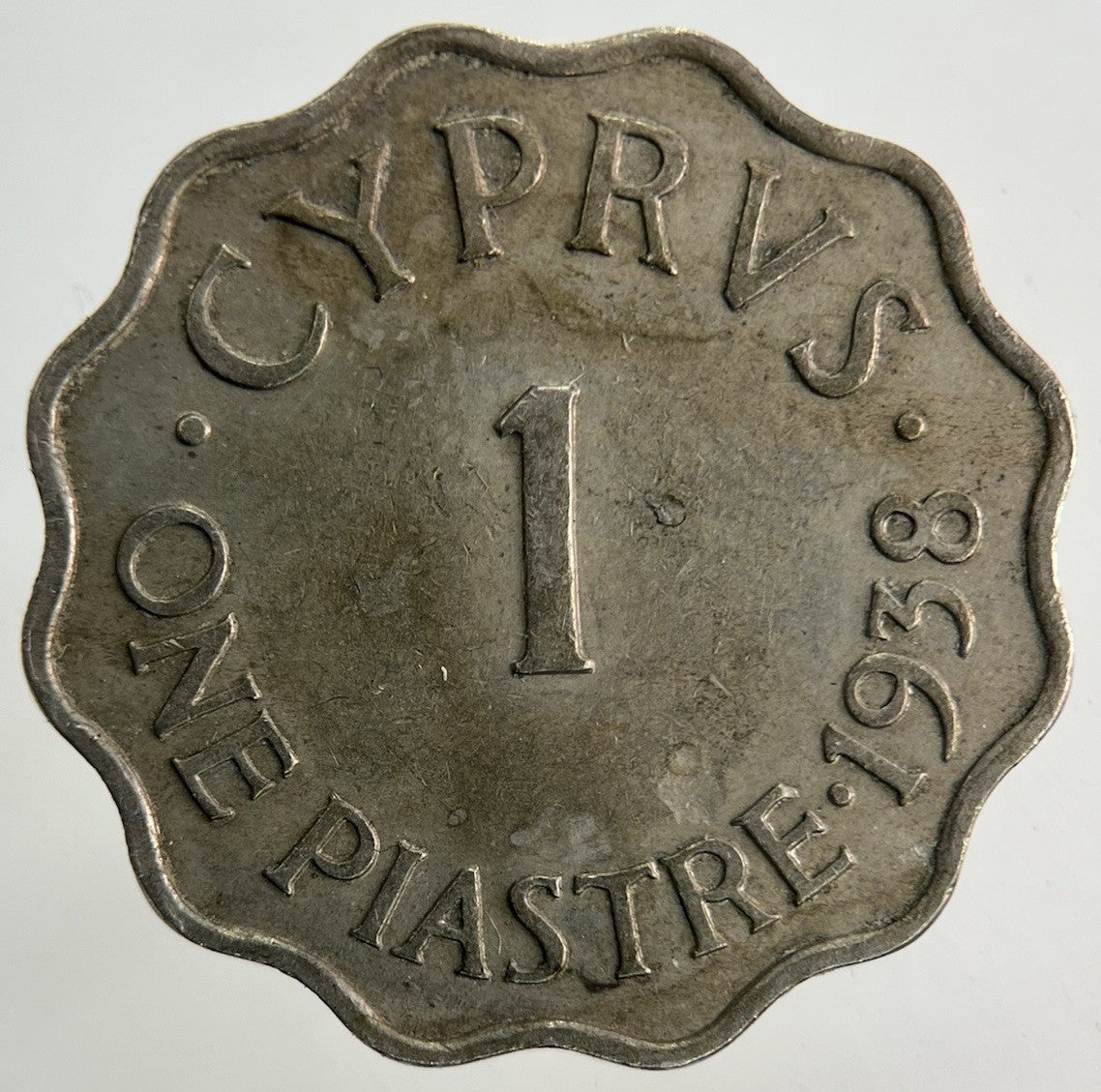 1938 Greece Cyprus 1 Piastre Coin | Very High Grade