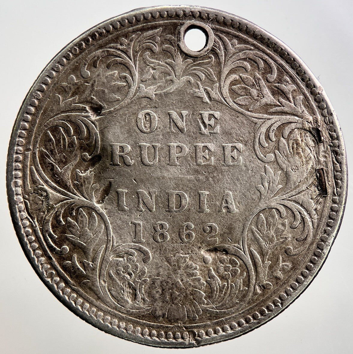 1862 India 1 One Rupee Silver Coin | Collectable Grade | a1338