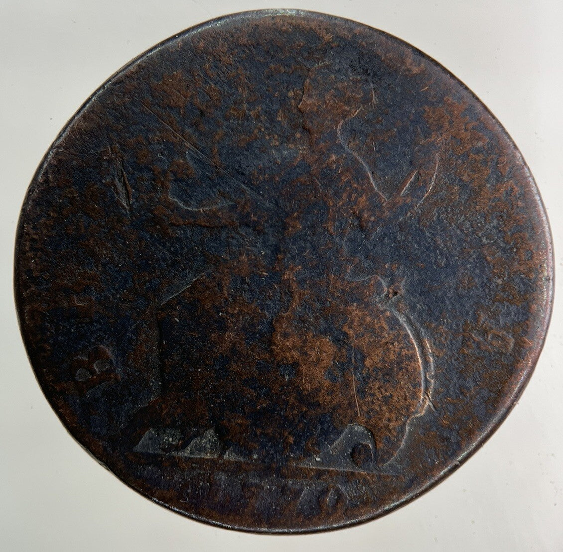 1770 Stamped George III 3rd Half - Penny Coin | Collectable Grade