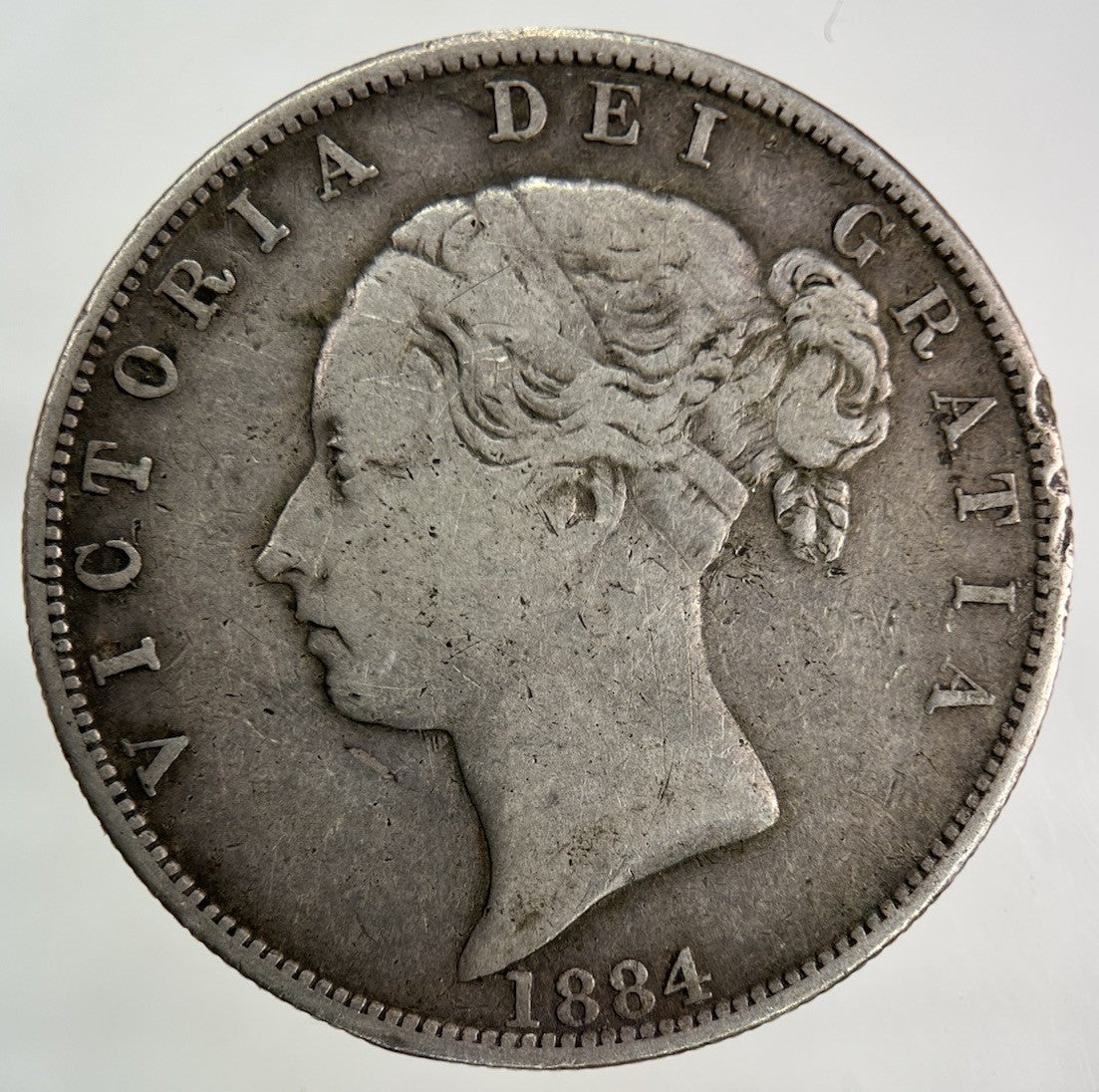 1884 Victoria Half - Crown Silver Coin | Very High Grade