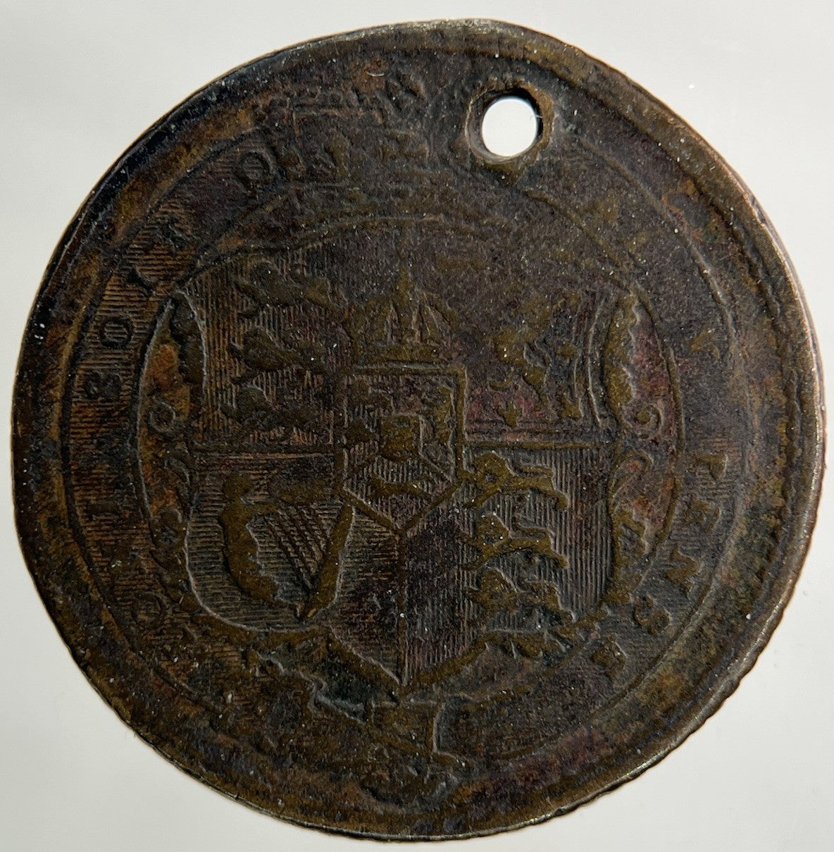 1817 Old Copper Forgery George III 3rd Shilling Coin | Collectable Grade