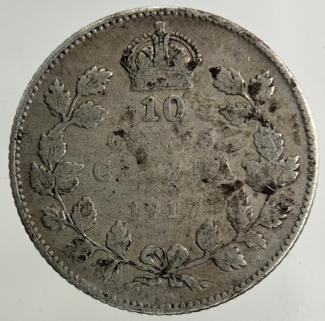 1917 Canada 10 Cents Silver Coin | Collectable Grade