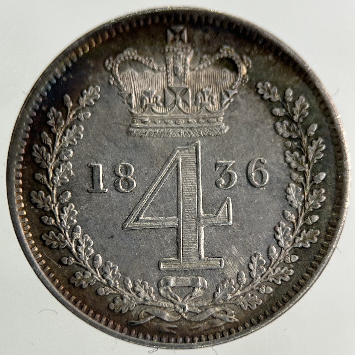 1836 William IV Maundy Four - Pence Silver Coin | Very High Grade