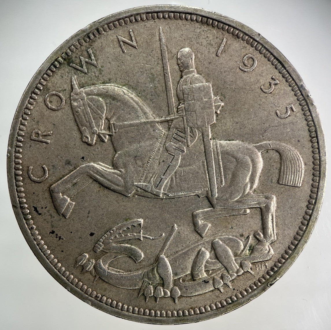 1935 George V One Crown Silver Coin | Very High Grade