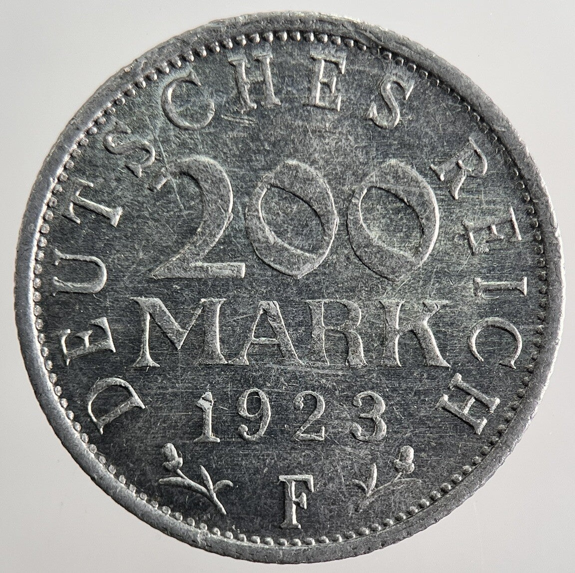 1923 - F Germany 200 Mark Coin | Collectable Grade | a1739