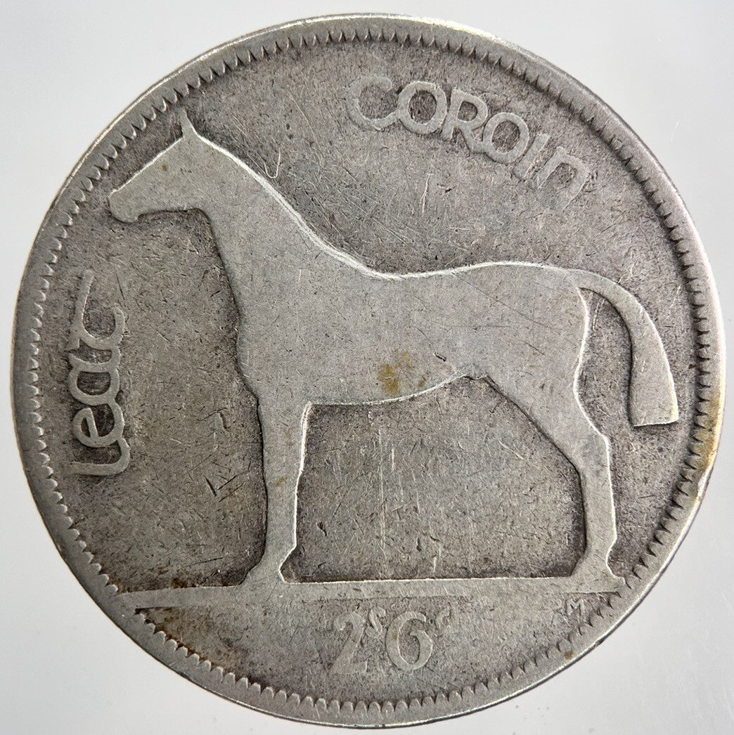1928 Irish Half - Crown Horse Silver Coin | Collectable Grade | a6854