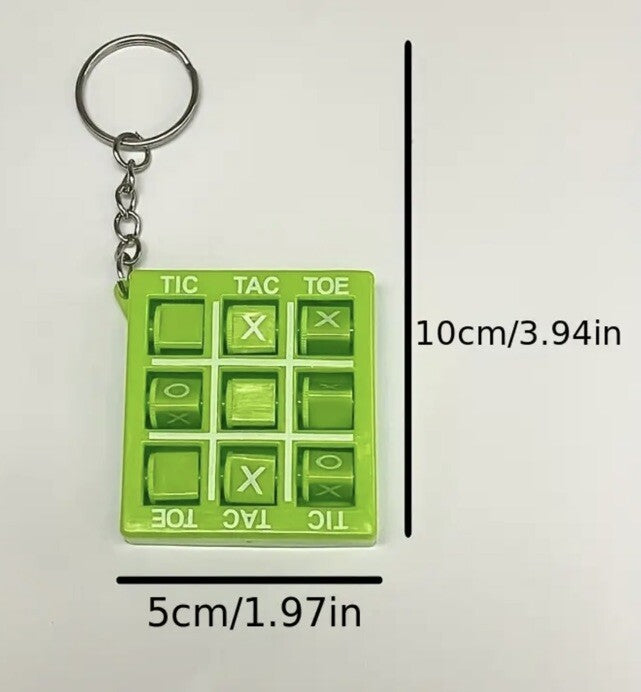 1 x Purple Naughts & Crosses Game Puzzle Keyring Premium Keychain Gift UK