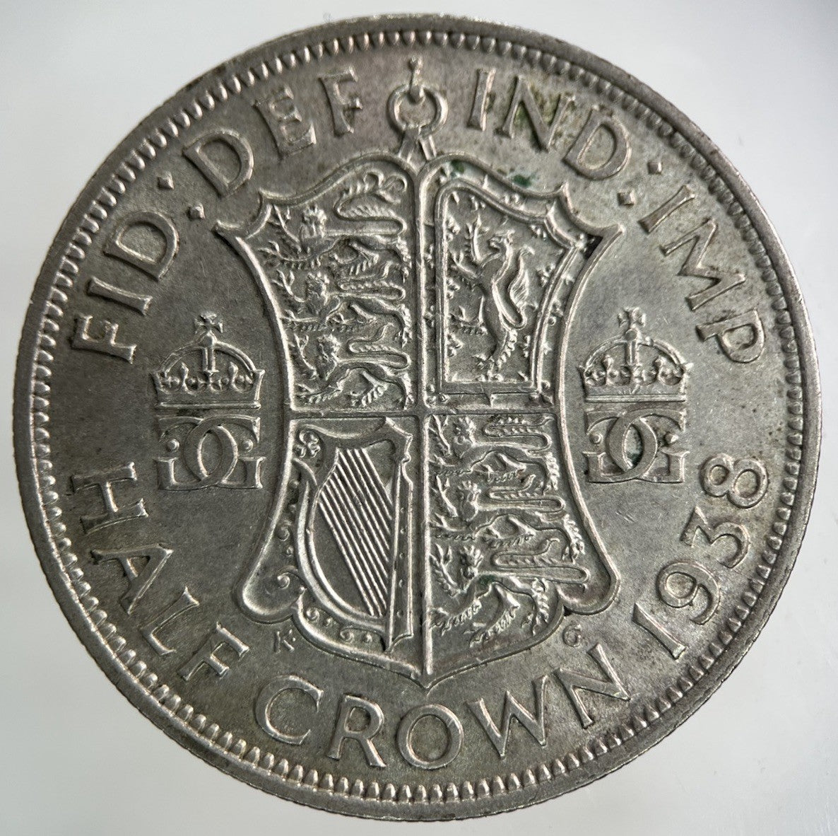 1938 George VI Half - Crown Silver Coin | Very High Grade