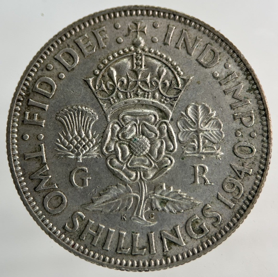 1940 George VI Florin Silver Coin | Very High Grade