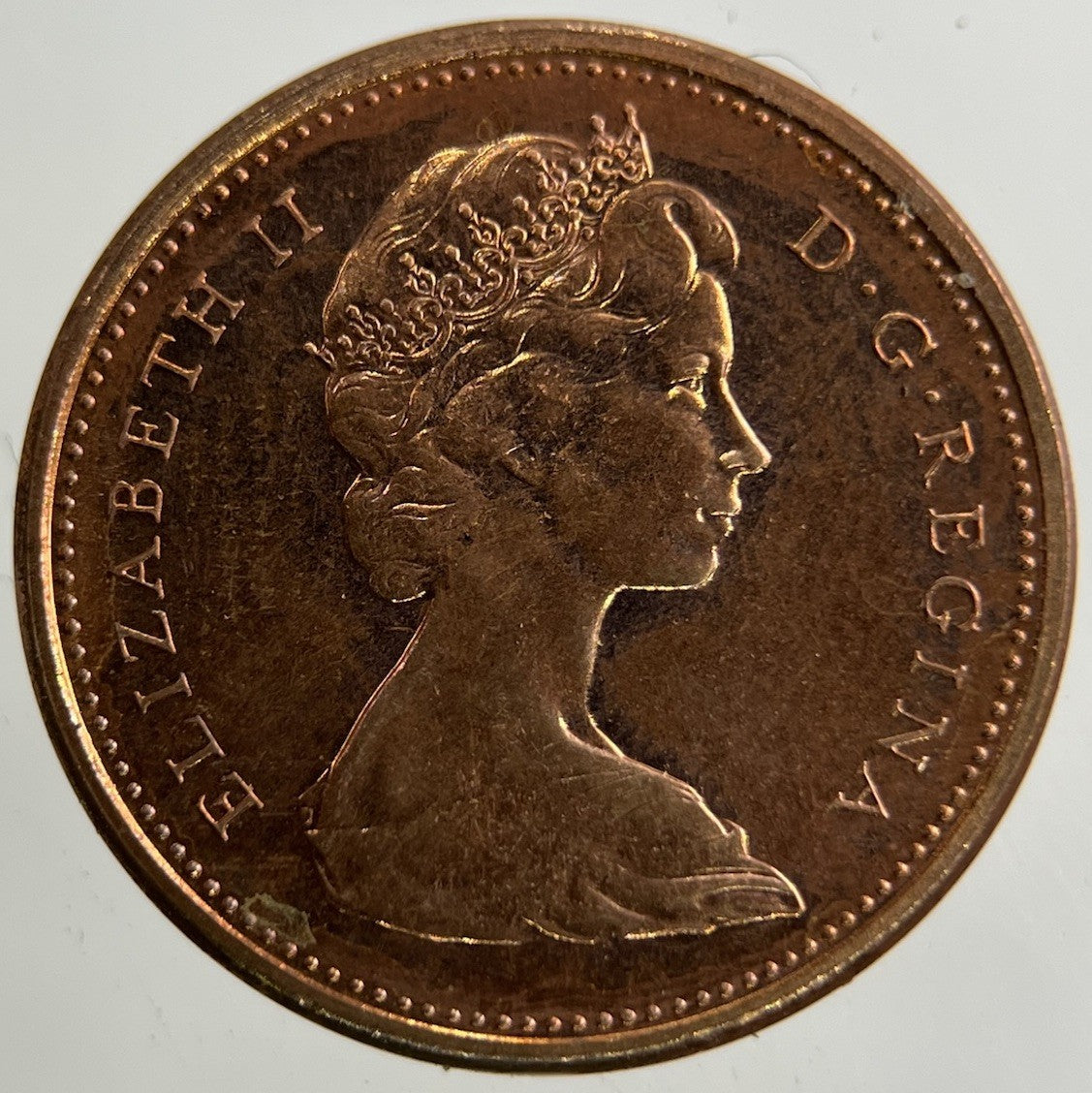 1965 Canada One Cent Coin | UNC Uncirculated Grade