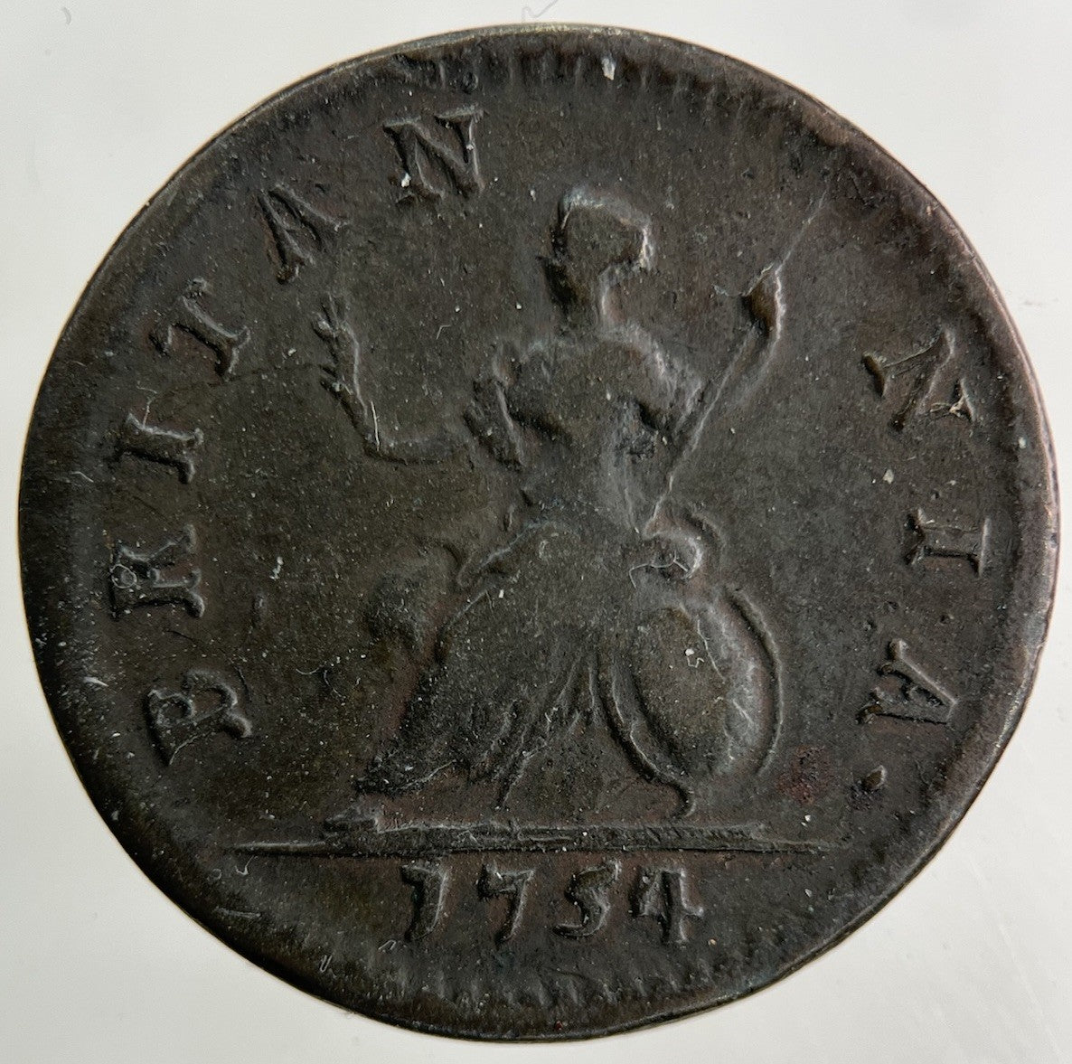 1754 George II 2nd Farthing Coin | Very High Grade