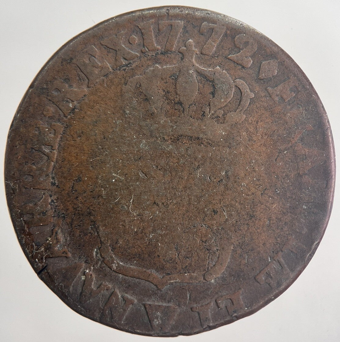 1772 Louis XVI France 1 Sol Coin | Collectable Grade | a6361