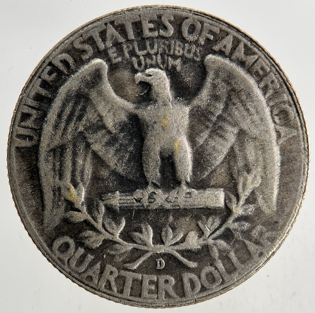 1943 - D US USA Quarter Dollar Silver Coin | Fine Collectable Grade