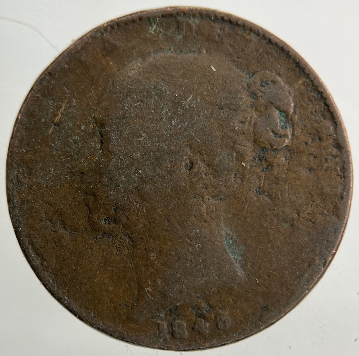 1843 Victoria Farthing Coin | Fair Grade