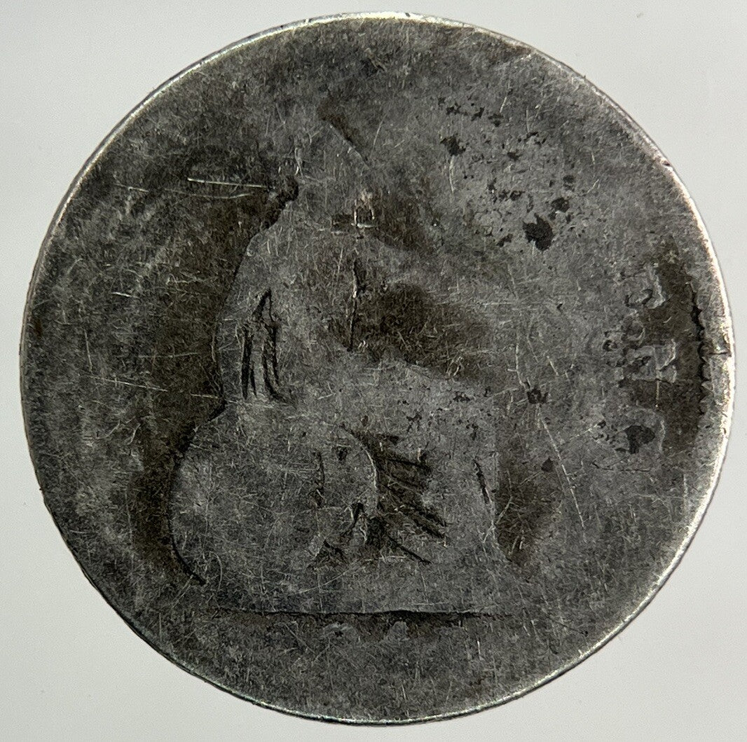 1843 Victoria Groat Four - Pence Silver Coin | Fair Grade