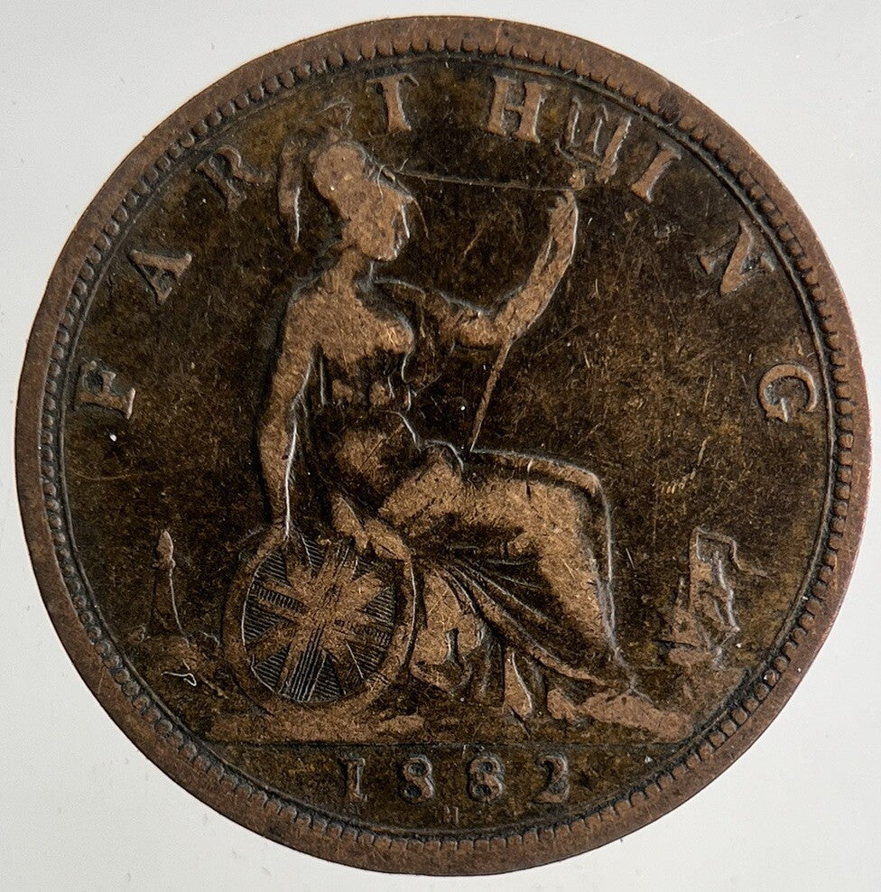 1882 - H Victoria Farthing Coin | Fine Collectable Grade | a9211