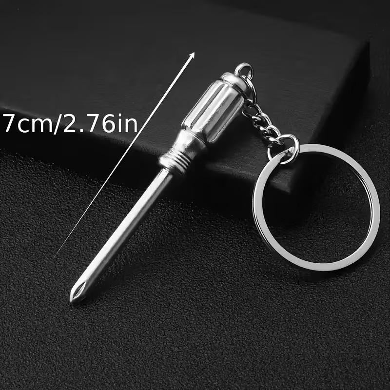 Mini Metal DIY Screwdriver Keyring Premium Keychain Gift UK