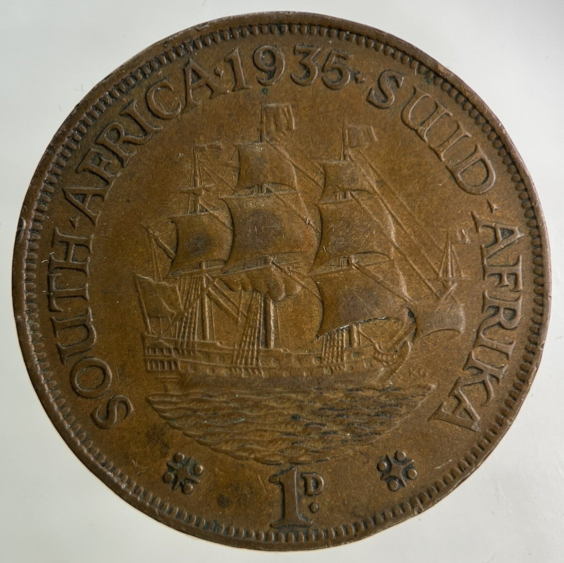 1935 South Africa One Penny Coin | Very High Grade