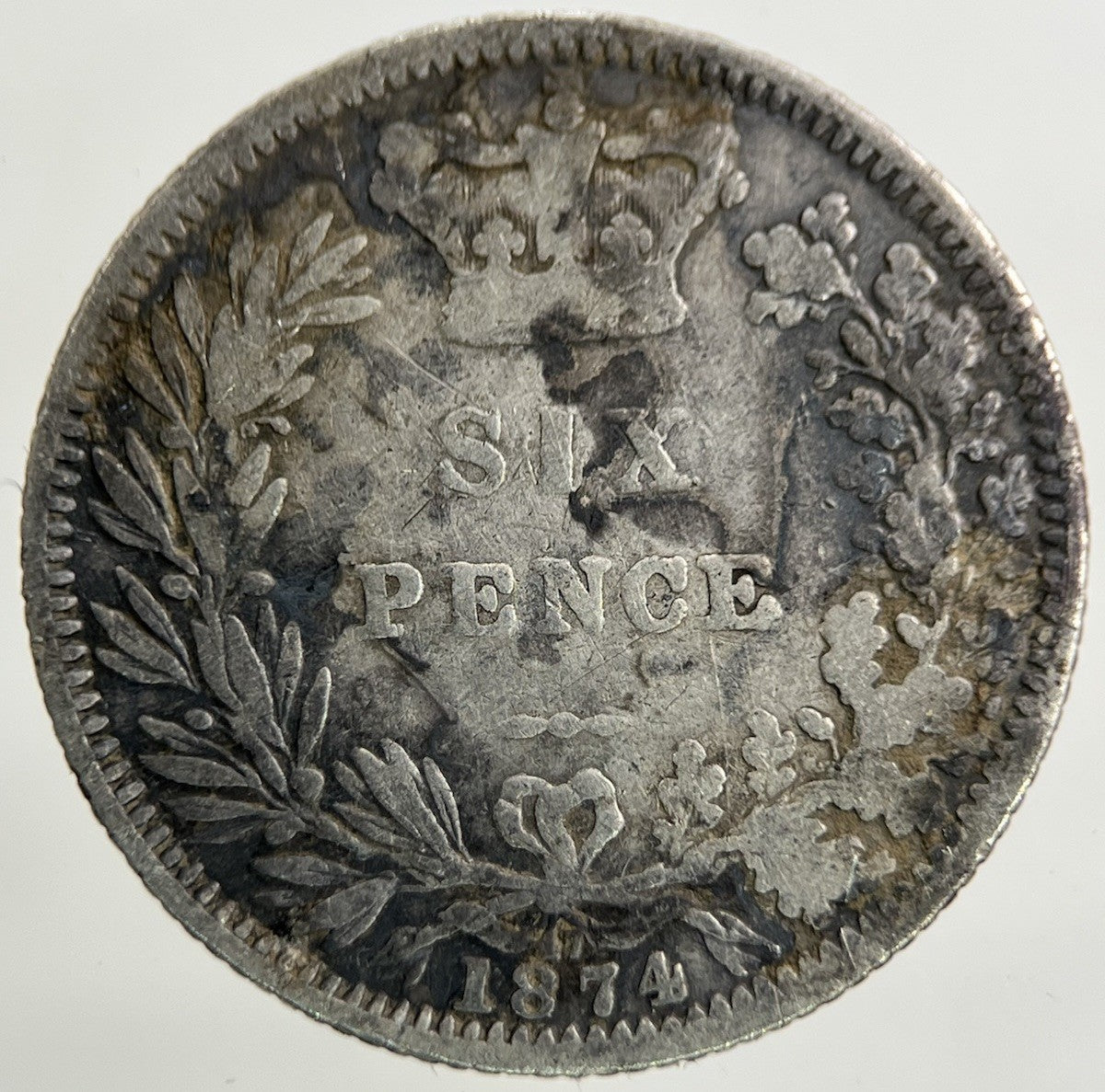 1874 Victoria Sixpence Silver Coin | Collectable Grade