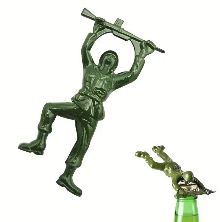 Metal Green Army Toy Soldier Bottle Opener Heavy Cast Iron Premium Gift UK