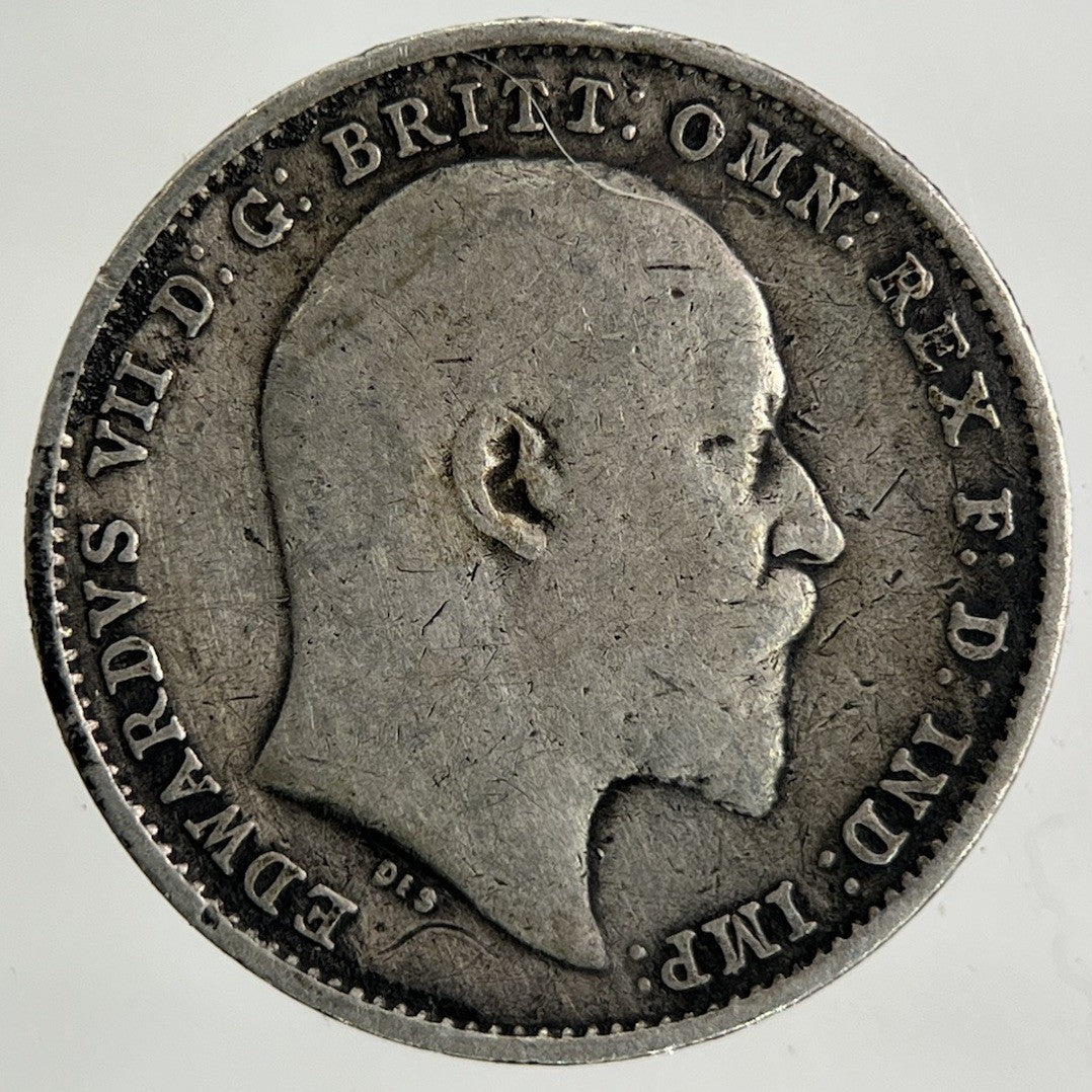 1908 Edward VII Threepence Silver Coin | Fine Collectable Grade