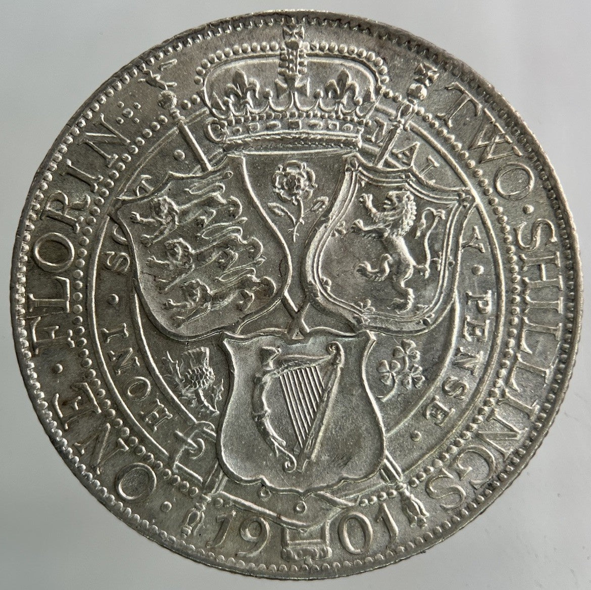 1901 Victoria Florin Silver Coin | Very Fine Grade