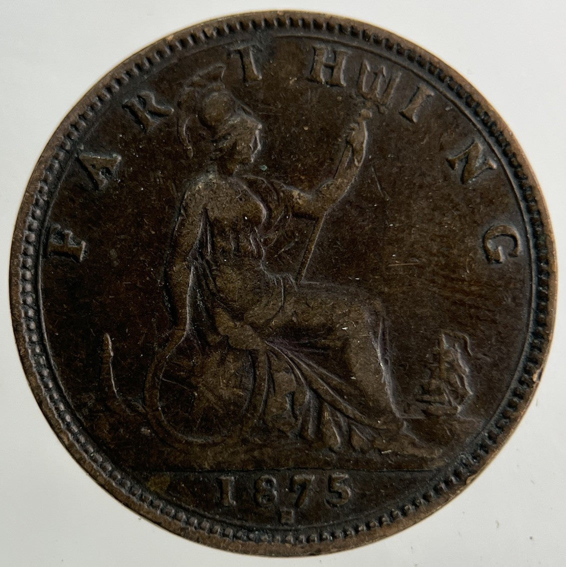 1875 - H Victoria Farthing Coin | Collectable Grade