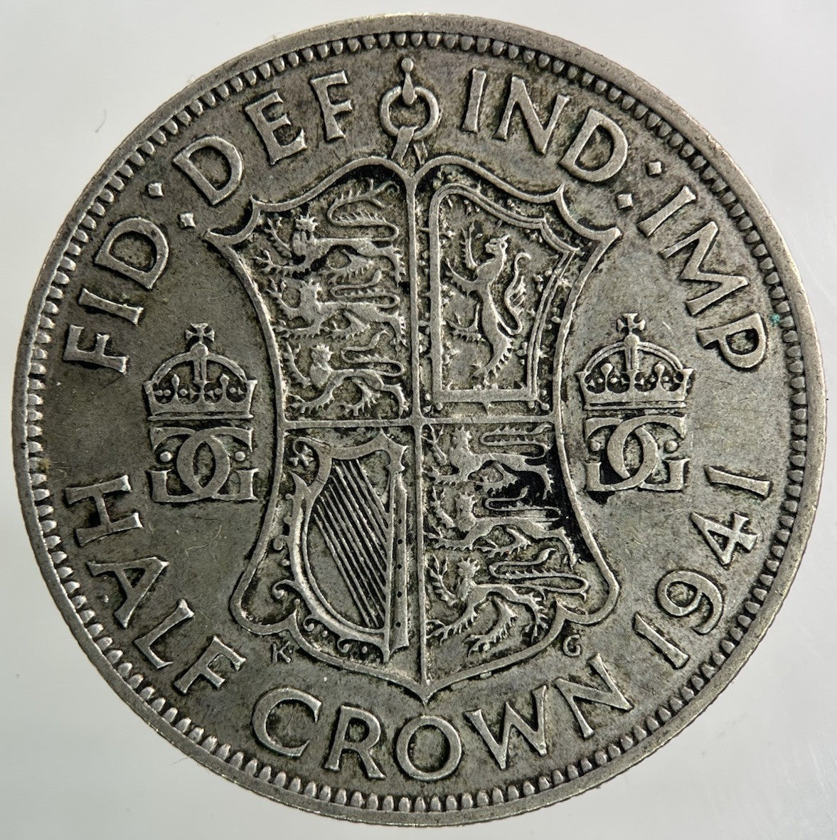 1941 George VI Half - Crown Silver Coin | Fine Collectable Grade