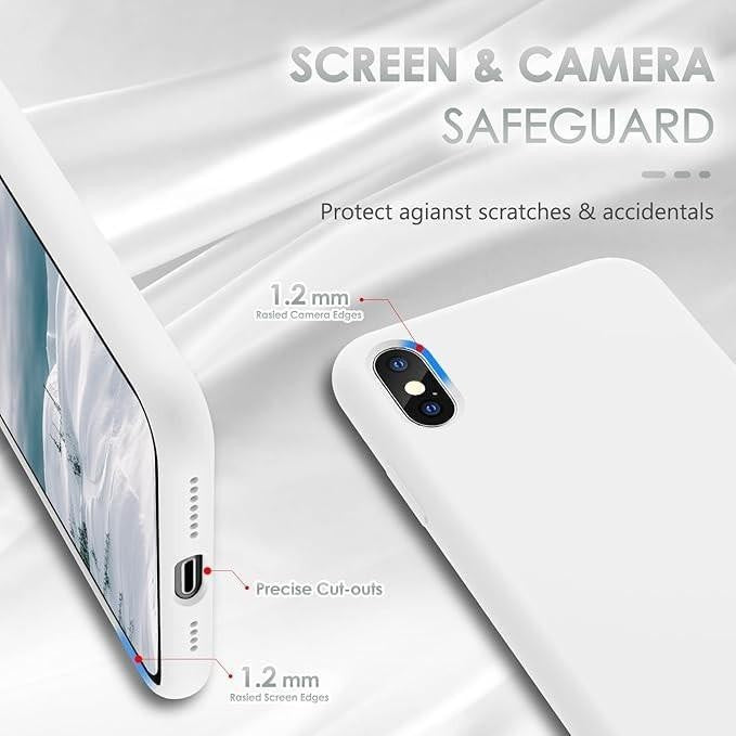 iPhone XS MAX White Bumper Shockproof Silicone Protective Case