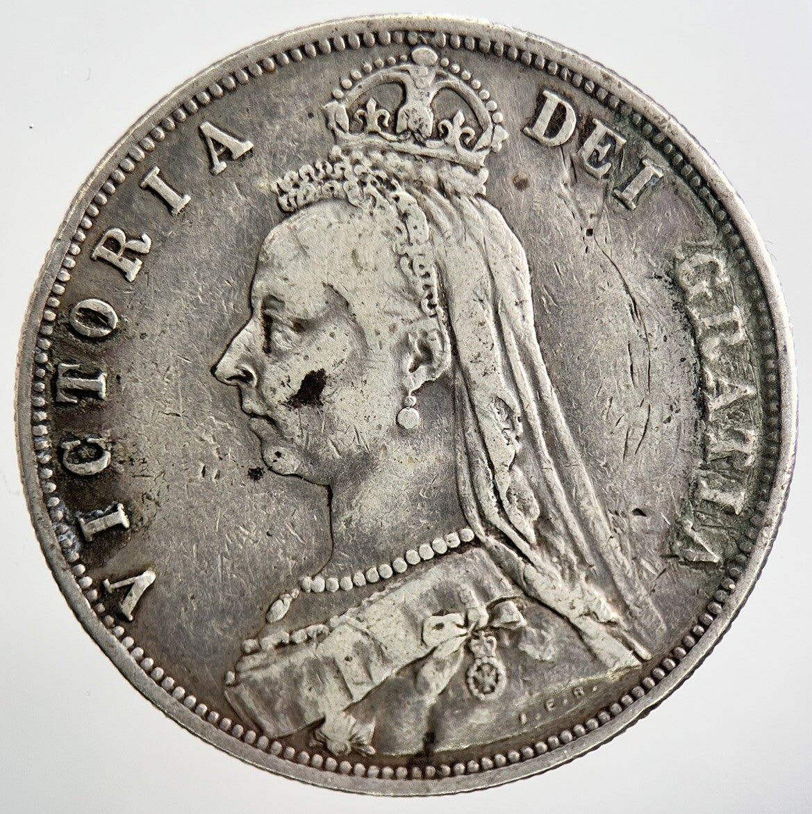 1887 Victoria Half - Crown Silver Coin | Very High Grade
