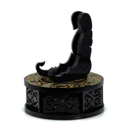 Black & Gold Yin & Yang 1oz Silver or Gold Coins / Amulet / Medal Display Stand