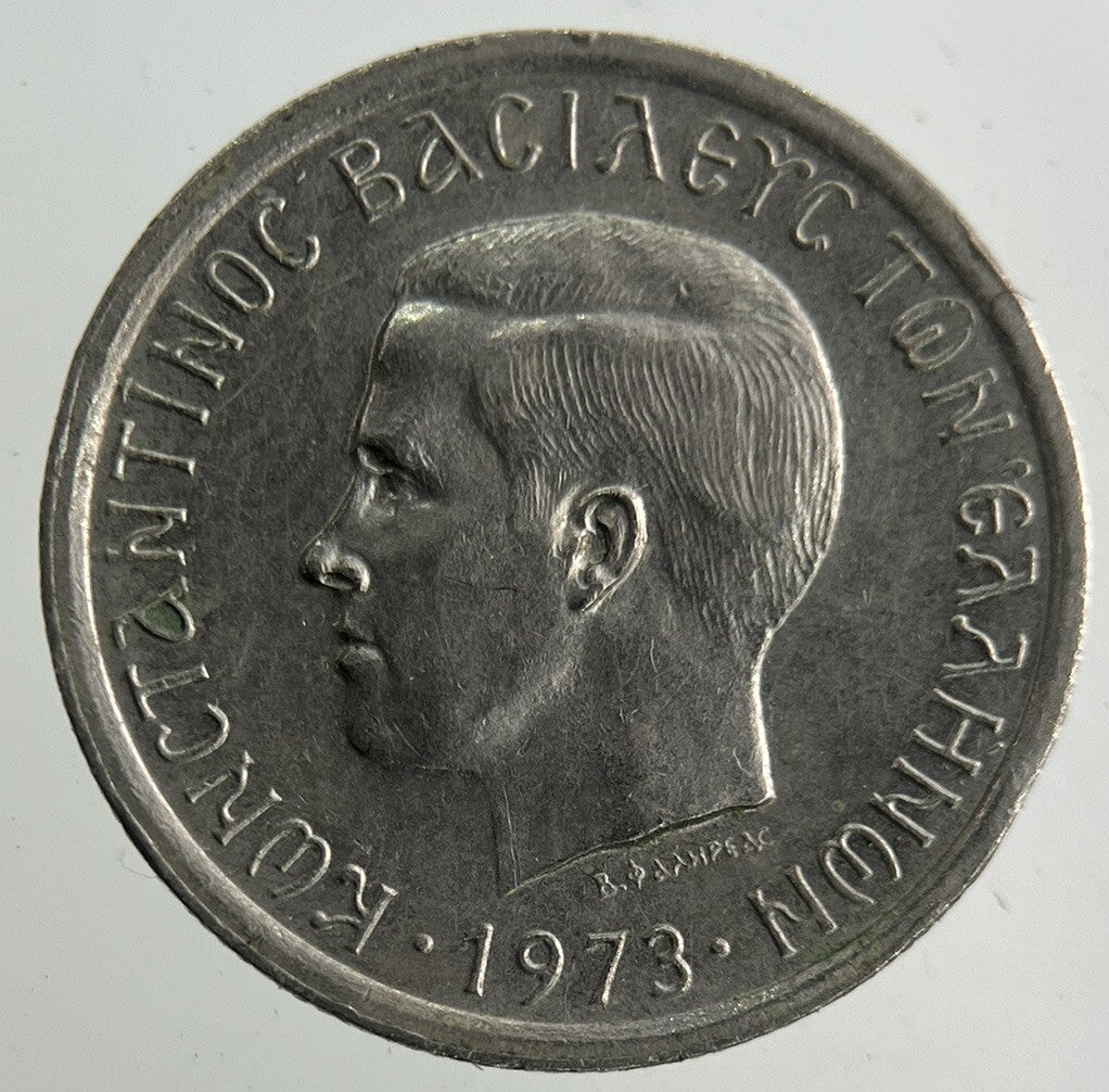 1973 Greece 50 Lepta Coin | Fine Collectable Grade