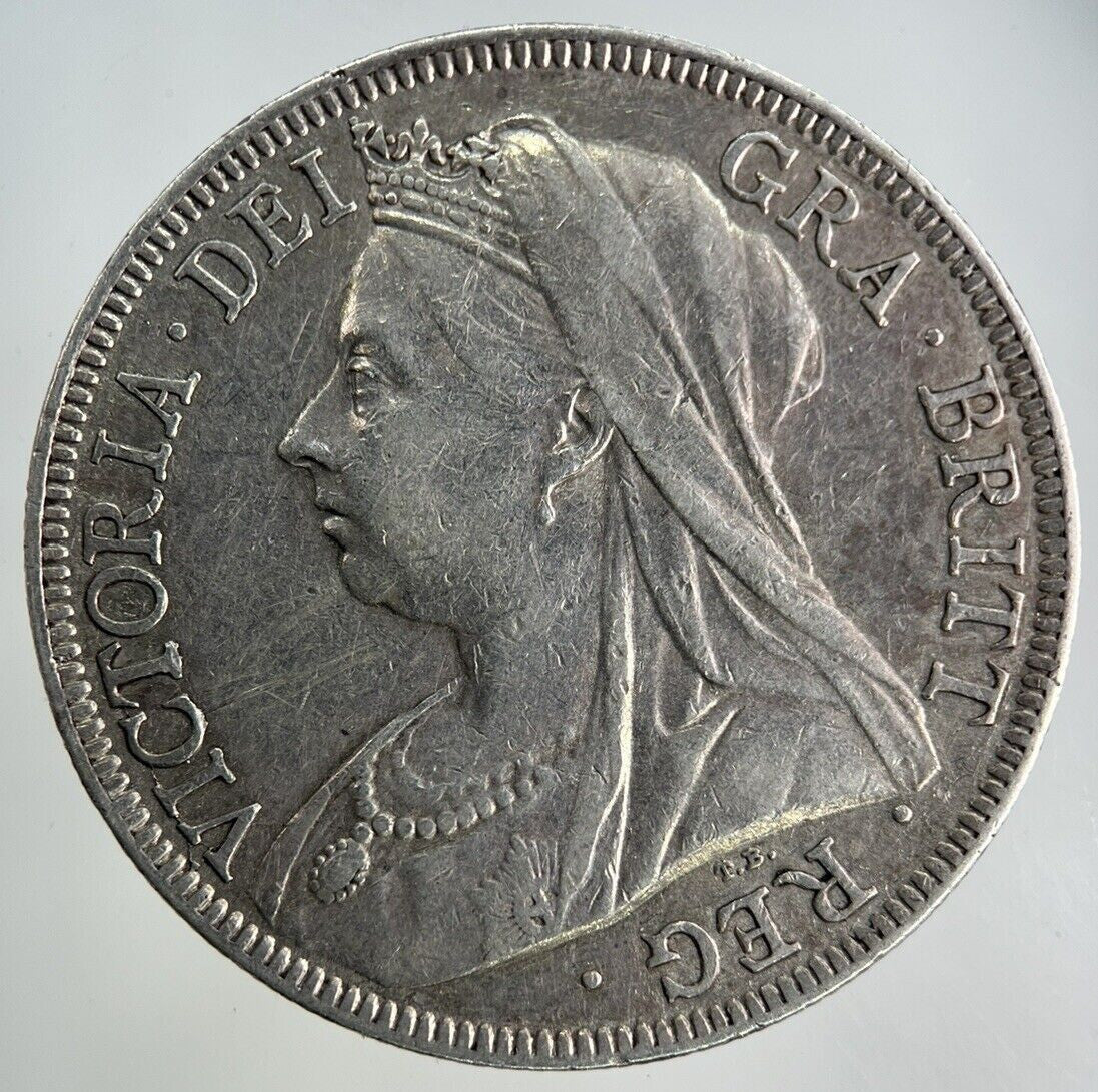 1896 Victoria Half - Crown Silver Coin | Very High Grade