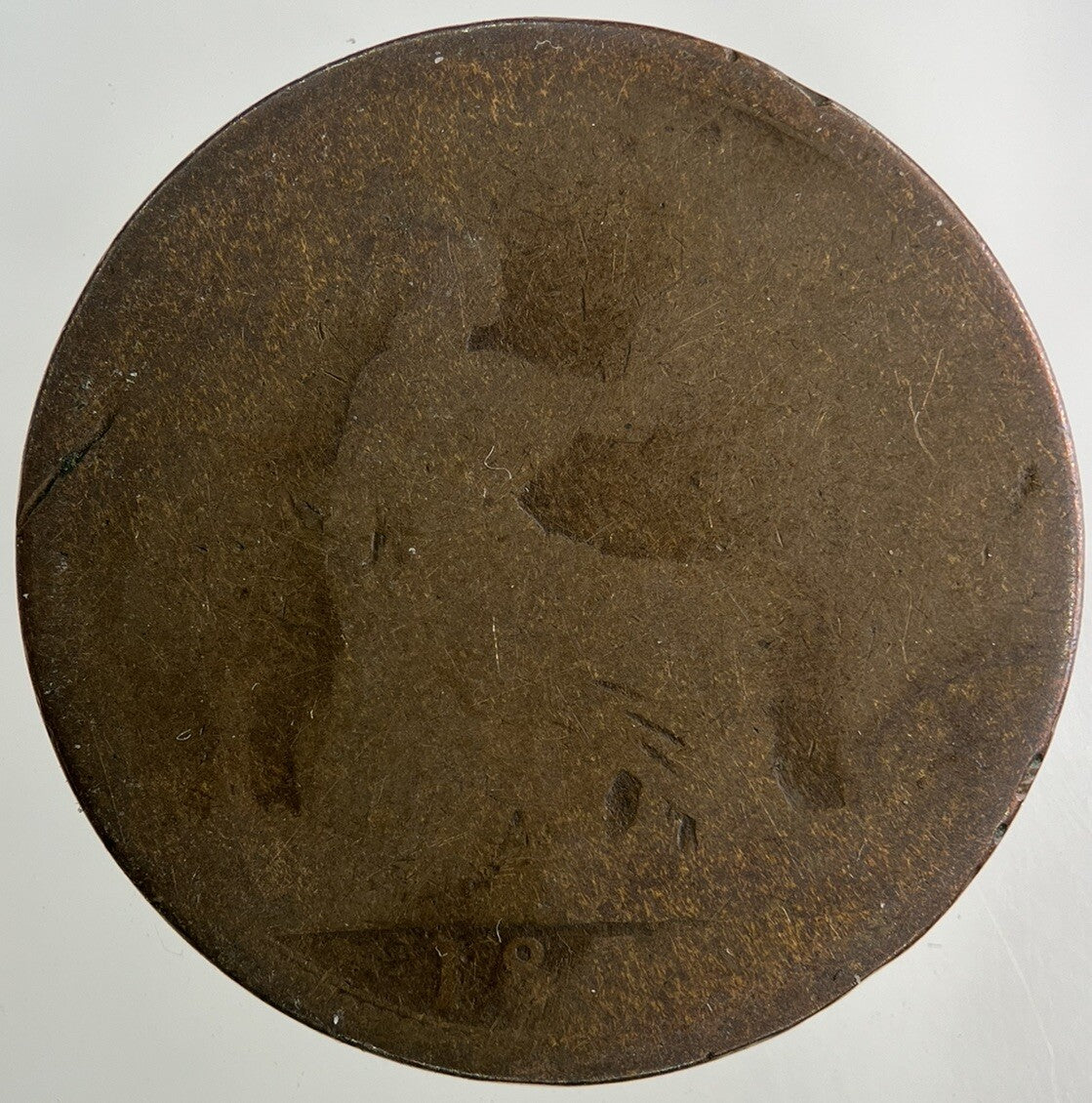 British Victoria One Penny Coin | Worn Grade
