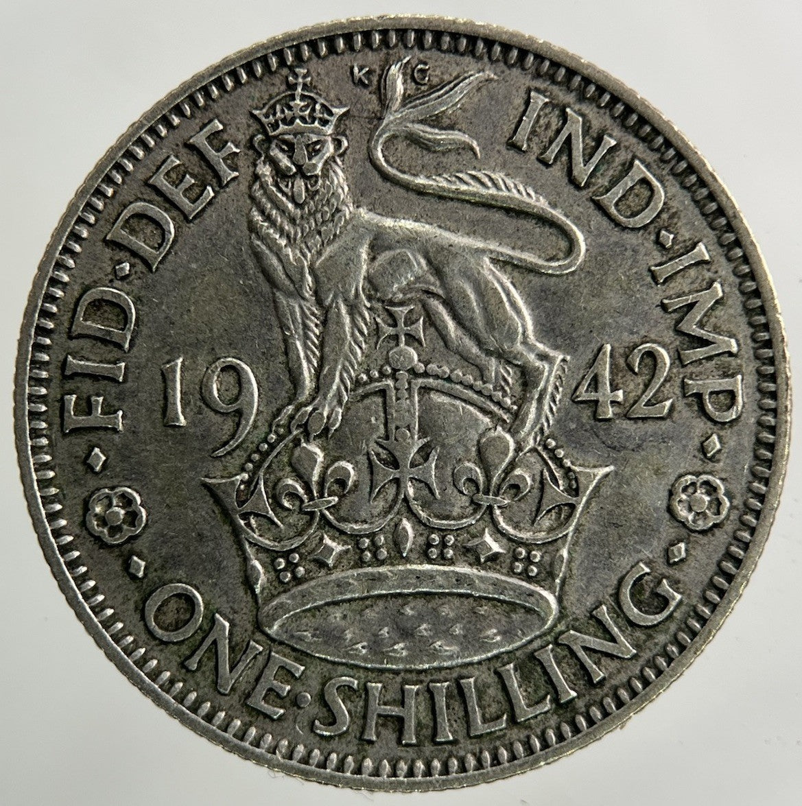 1942 George VI Shilling Silver Coin | Fine Collectable Grade