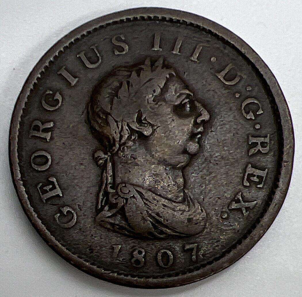 1807 George III Penny | British Copper Coin | Fine Collectable Grade | a1186 Classic World Coins