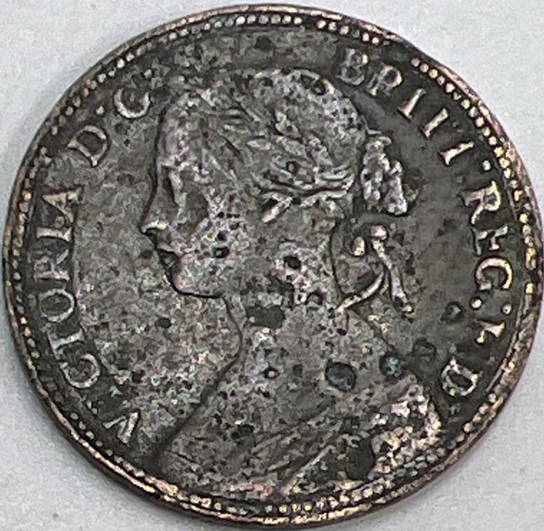 1860 Farthing | British Copper Coin | Queen Victoria | Worn Grade | a465