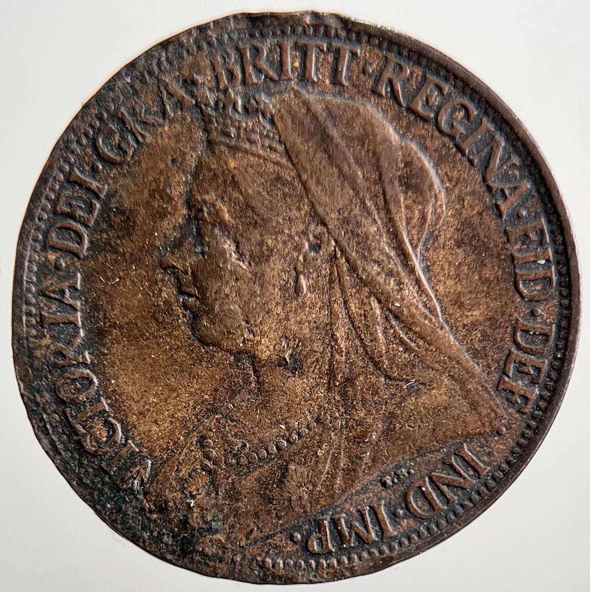 1901 Victoria British Farthing Coin | Fine Collectable Grade | a3272