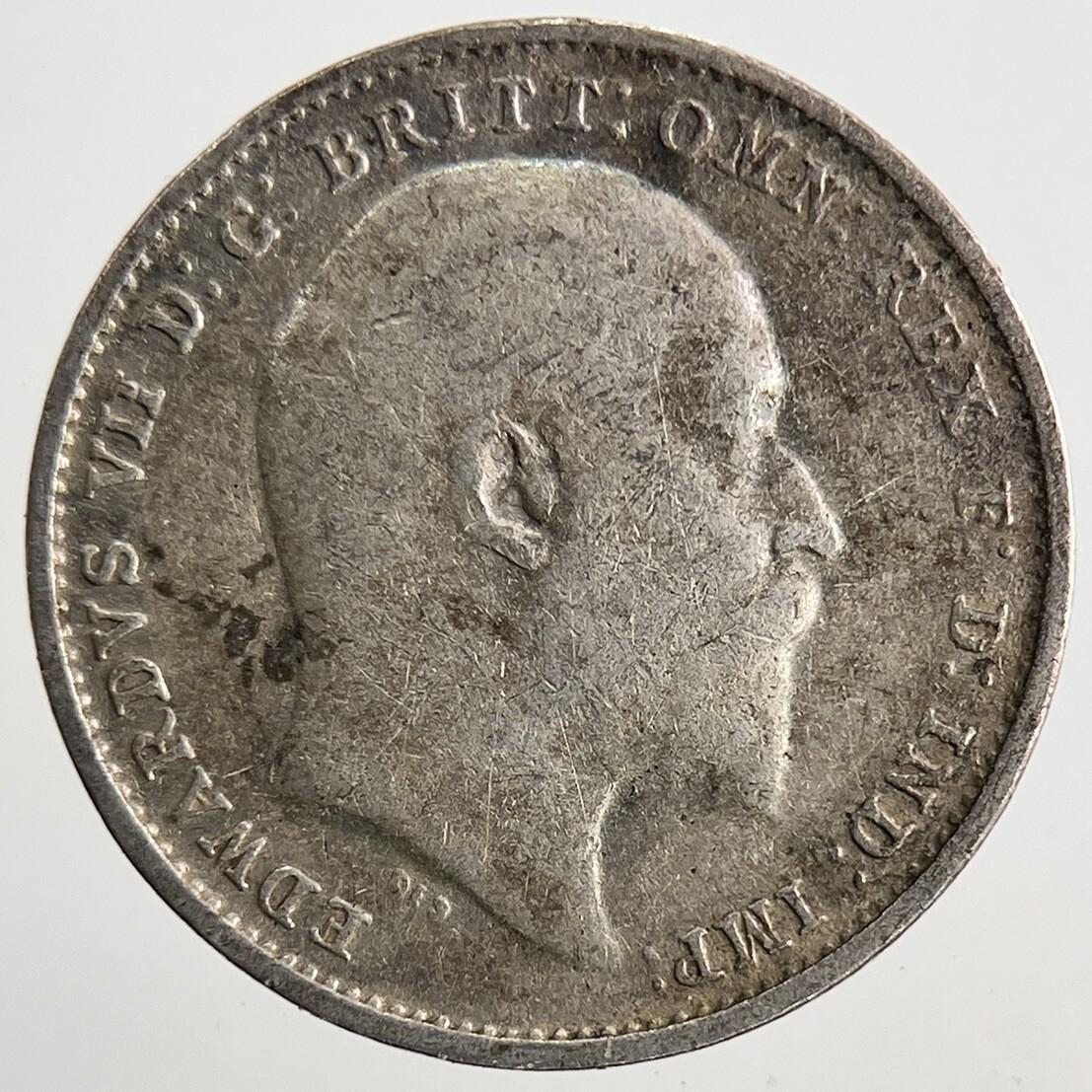 1907 Edward VII Threepence Silver Coin | Fine Collectable Grade | a9839