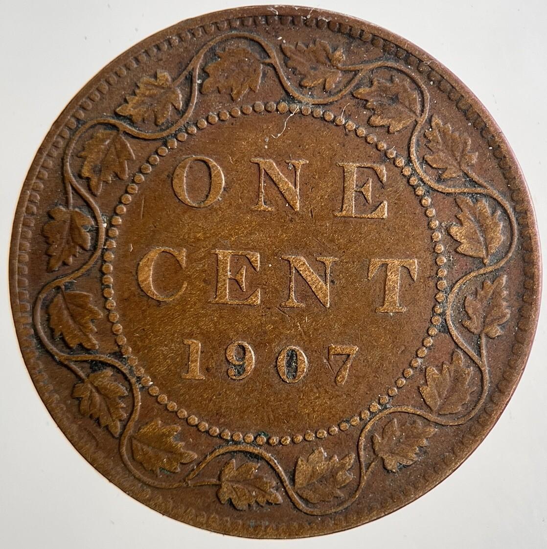 1907 Canada One Cent Coin | Fine Collectable Grade | a6482