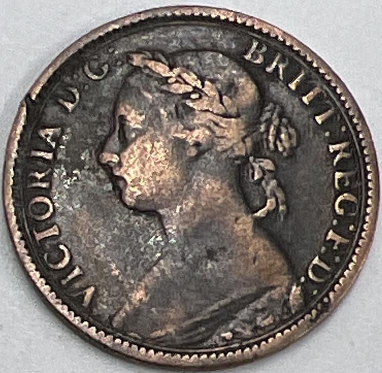 1891 Farthing | British Copper Coin | Queen Victoria | Collectable Grade | a464